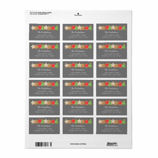 CHRISTMAS COOKIES ETIKET (Full Sheet)