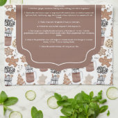 Christmas Cookies Holiday Baking Recipe Keepsake Theedoek (Gevouwen)