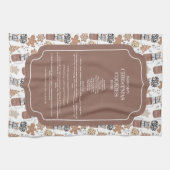 Christmas Cookies Holiday Baking Recipe Keepsake Theedoek (Horizontaal)