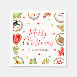 Christmas Cookies Merry Christmas Red and Green Servet