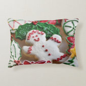 ***CHRISTMAS COOKIES** PILLOW & SOLID RED BACK ACCENT KUSSEN (Voorkant)