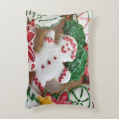 ***CHRISTMAS COOKIES** PILLOW & SOLID RED BACK ACCENT KUSSEN (Voorkant(Verticaal))