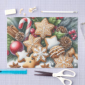 Christmas Cookies Pinecones and Greenery Festive  Tissuepapier (Craft)