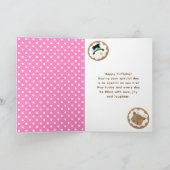 Christmas Cookies Pink and Green Happy Birthday Kaart (Binnen)