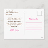 Christmas Cookies Pink and Green Merry Christmas Feestdagenkaart (Achterkant)