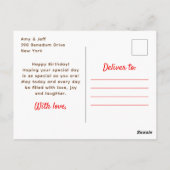 Christmas Cookies Red and Green Happy Birthday Briefkaart (Achterkant)