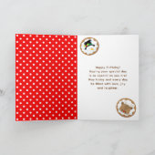 Christmas Cookies Red and Green Happy Birthday Kaart (Binnen)
