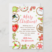 Christmas Cookies Red and Green Merry Christmas Feestdagenkaart (Voorkant)