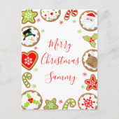 Christmas Cookies Red and Green Merry Christmas Feestdagenkaart (Voorkant)