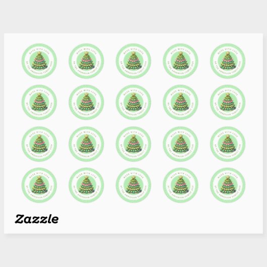 Christmas Cookies Round Stickers (Vel)