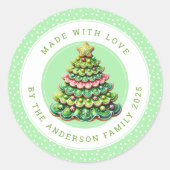 Christmas Cookies Round Stickers (Voorkant)