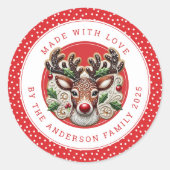 Christmas Cookies Round Stickers (Voorkant)