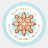 Christmas Cookies Round Stickers (Voorkant)