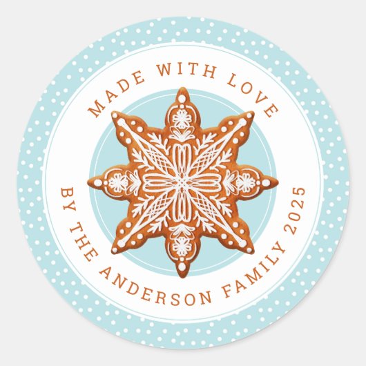 Christmas Cookies Round Stickers (Voorkant)