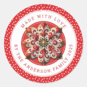 Christmas Cookies Round Stickers (Voorkant)