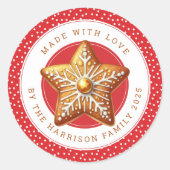 Christmas Cookies Round Stickers (Voorkant)