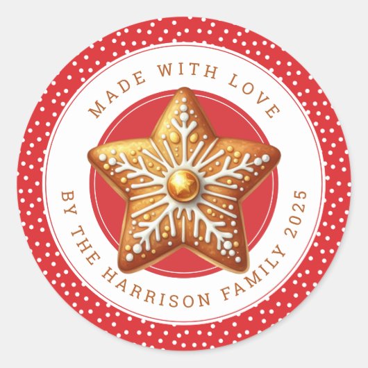 Christmas Cookies Round Stickers (Voorkant)