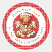 Christmas Cookies Round Stickers (Voorkant)