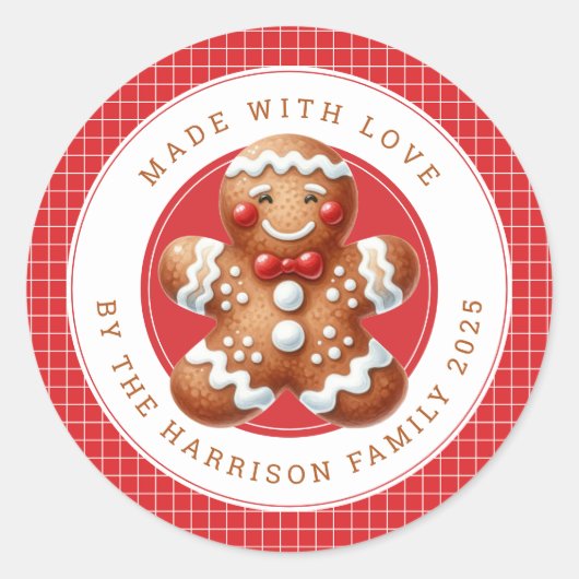 Christmas Cookies Round Stickers (Voorkant)