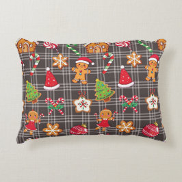 Christmas Cookies Tree Printed Throw Pillow Accent Kussen