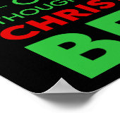 Christmas Cool Beer Drinking Winter Holiday Gift Poster (Hoek)