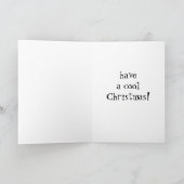 CHRISTMAS "COOL BIKER BEER" FEESTDAGEN KAART (Binnen)