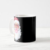 Christmas Cool Santa Bubble Gum Peace Sign Retro S Koffiemok (Voorkant links)