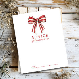 Christmas Coquette Bow Baby shower Adviesblad