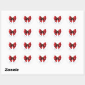 Christmas Coquette Bow Ronde Sticker (Vel)