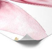 Christmas Coquette Bow Santa Baby Shower Welcome Poster (Hoek)