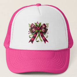 Christmas Coquette Bow Trucker Pet