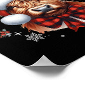 Christmas Coquette Highland Koe Schattige Moo Koe  Poster (Hoek)