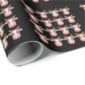 Christmas Coquette Highland Koe Western Xmas Cadeaupapier (Rol Hoek)