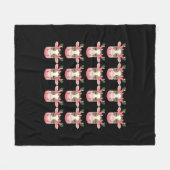 Christmas Coquette Highland Koe Western Xmas Fleece Deken (Voorkant (Horizontaal))