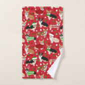 Christmas Corgi Dogs Bad Handdoek (Handdoek)