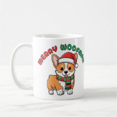 Christmas Corgi Mug: Merry Woofmas Koffiemok (Links)