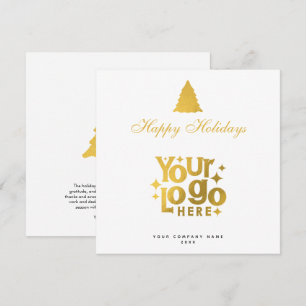 Christmas Corporate Business Logo Holiday Gold