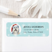 Christmas Coton De Tulear Retour Adreslabel Etiket (Insitu)