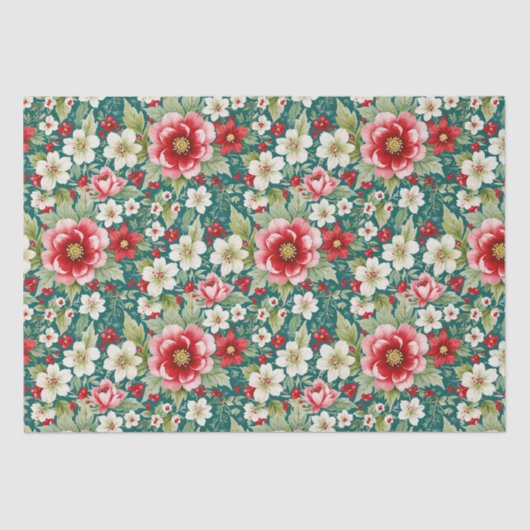 Christmas Country Garden Tissuepapier (Voorkant)