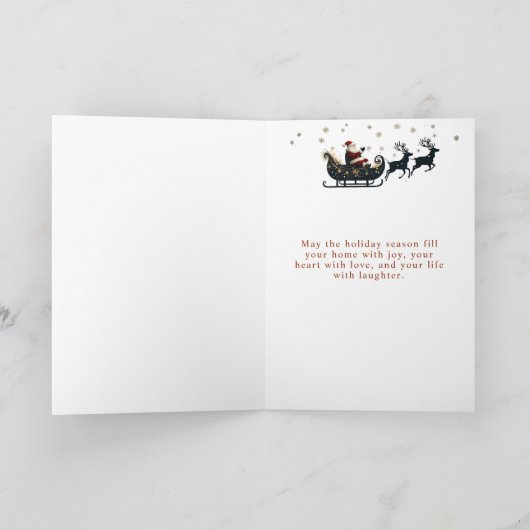 Christmas Country Home Sunset Kaart (Binnen)