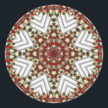 Christmas Country Patchwork Ronde Sticker<br><div class="desc">Creëer in traditionele kleuren,  maar met een alternatief ontwerp voor degenen die iets niet-traditioneels zoeken. U kunt het personaliseren door wat tekst toe te voegen aan dit ontwerp.</div>