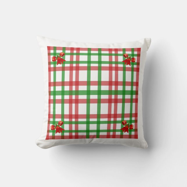 Christmas Country Plaid Pillow Kussen (Voorkant)