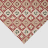 Christmas Country Star Quilt Blocks Tissuepapier (Detail)