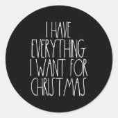 Christmas Couple Shirt Funny Xmas Matching I Have  Ronde Sticker (Voorkant)