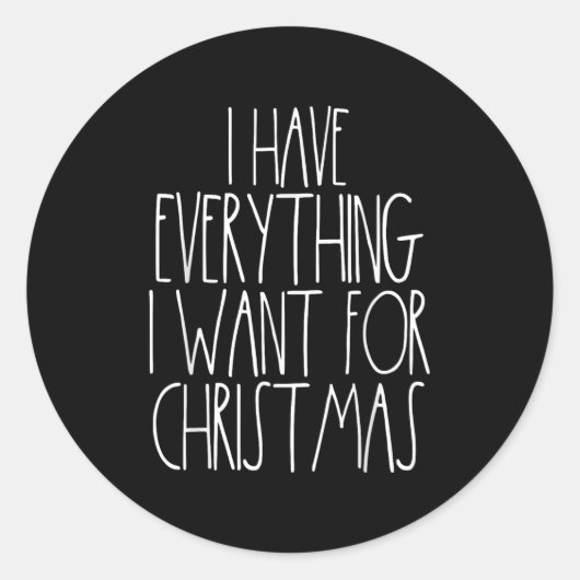 Christmas Couple Shirt Funny Xmas Matching I Have  Ronde Sticker (Voorkant)