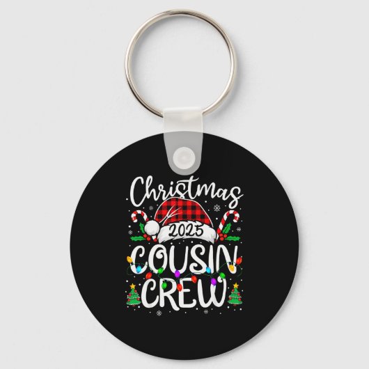 Christmas Cousin Crew 2025 Family Matching Xmas Pa Sleutelhanger (Voorkant)