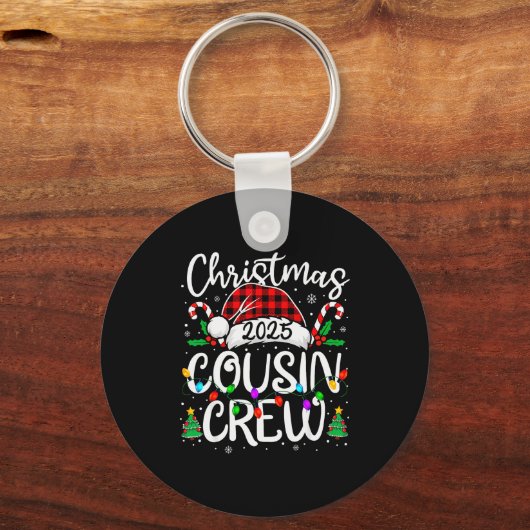 Christmas Cousin Crew 2025 Family Matching Xmas Pa Sleutelhanger (Voorkant)