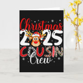 Christmas Cousin Crew 2025 Matching Family Xmas Pa Kaart (Gele Bloem)
