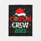 Christmas Cousin Crew 2025 Xmas Funny Matching Fam Fleece Deken (Voorkant)