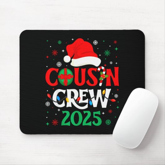 Christmas Cousin Crew 2025 Xmas Funny Matching Fam Muismat (Met muis)